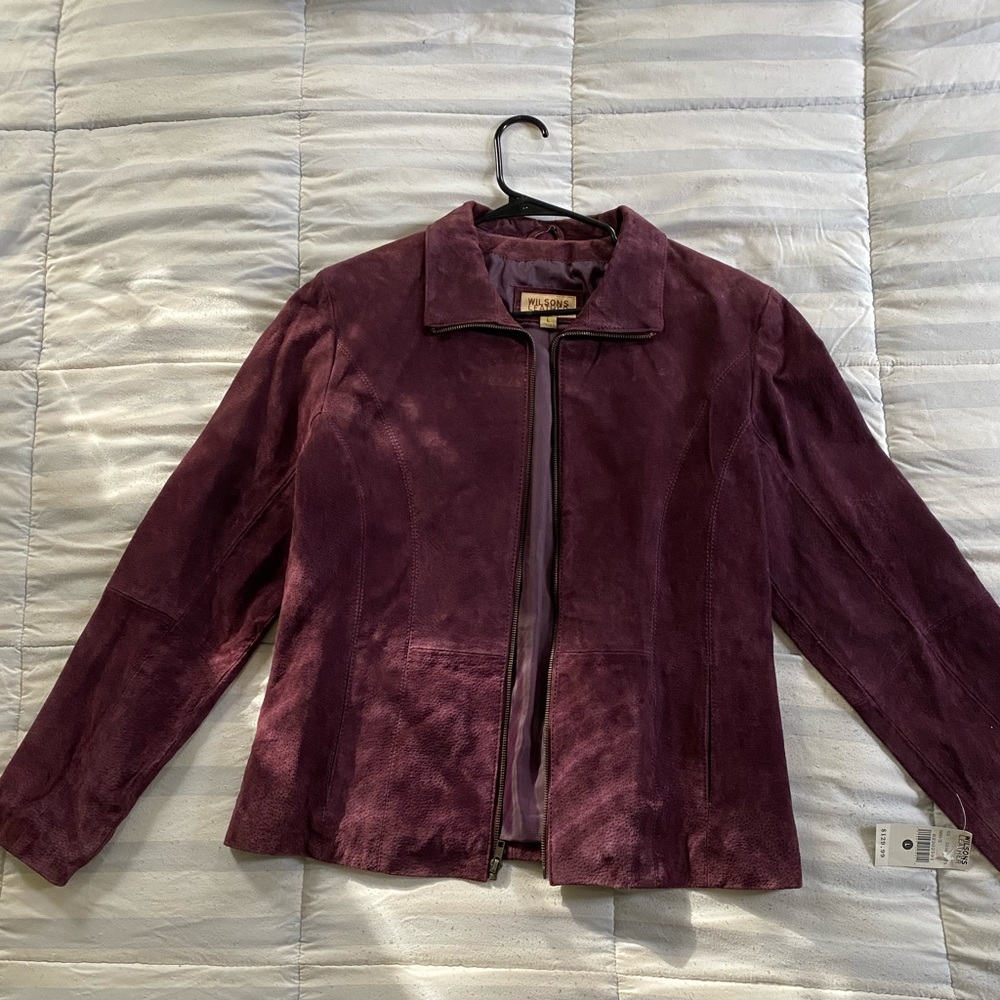 Purple Wilson’s leather jacket- nwt